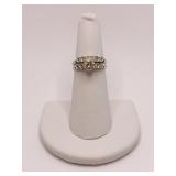14K WHITE GOLD AND DIAMOND RING SET W/ .65 CARAT