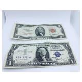 $2.00 RED SEAL 1953 A (HAS STICKINESS ON TOP) AND