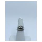 DIAMOND WEDDING SET SZ. 5.5 - 5 DIAMOND BAND AND