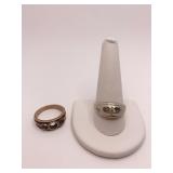 TWO SETTINGS SZ. 9 & 10 CZ CENTER STONE ON ONE