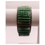 CHUNKY STERLING SILVER AZTEC WARRIOR BRACELET