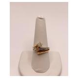 14K DIAMOND RING (1) 1/4 CARAT (1) 1/2 CARAT AND