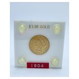 1904 FIVE DOLLAR GOLD PIECE