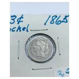 3 CENT NICKEL 1865