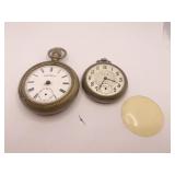 TWO POCKET WATCHES BRISTOL INGRAHAM NO SECOND