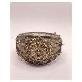 SILVER CUFF BRACELET HALLMARKED ON FASTNER -