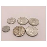 1943 LIBERTY HALF DOLLAR, 1956 LIBERTY HALF, 1963