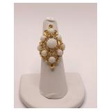 18K GOLD & OPAL COCKTAIL RING SZ. 5.5 - 10.9