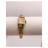 14K GOLD FILLED WATCH LADY ELGIN WOUND TIGHT