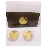 THREE 2.125 OZT EACH - .925 - 24KT GOLD OVER