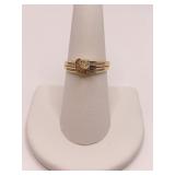 14K DIAMOND ENGAGEMENT RING YELLOW GOLD SETTING