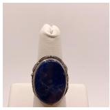 UNMARKED SETTING W/ CENTER LAPIS SZ. 6.5 - .195