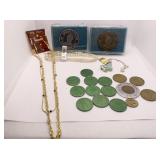 12K GOLD FILLED HEART PENDANT AND CHAIN .9 GRAMS,