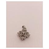 DIAMOND PENDANT MARKED 925 1/2" DIAMETER