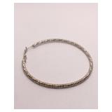 LARGE HOOP EARRING 2.5" D SILVER TONE