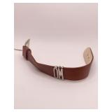 LEATHER BRACELET W/ "OM" LETTERS