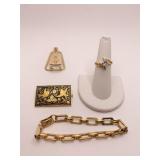 1/20 10K GOLD FILLED LINK BRACELET 7.5" L, 14K