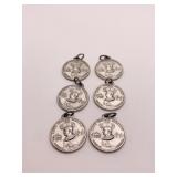 MADONNA AND CHILD MEDAL PENDANTS 6 TOTAL