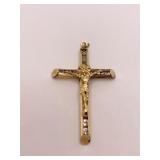 GOLD TONE CROSS W/ RHINESTONE ACCENT 1 3/4" L