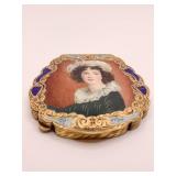 VINTAGE PORCELAIN COMPACT VIBRANT COLORS W/