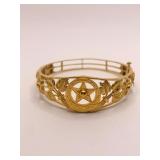 22K GOLD BRACELET 22.9 GRAMS - STAR CENTER, SCREW
