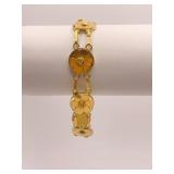 22K GOLD BRACELET -7ï¿½ LONG FLOWER DESIGN BRACELET