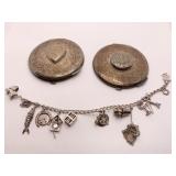 STERLING CHARM BRACELET 20.0 GRAMS - MIRRORED