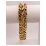 14K GOLD BRACELET CENTER NUGGET DESIGN - 37.1