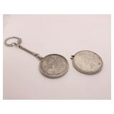 1890 EAGLE DOLLAR AND 1922 LIBERTY DOLLAR W/