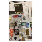 VARIOUS INCLUDING LIGHT BULBS, SANDPAPER, TRAILER