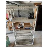 FIVE SHELF PLASTIC SHELVING UNIT