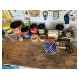 VARIOUS DRILL BITS, SCREWS, NAILS, FUSES, ETC.