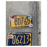 VINTAGE MOTORCYCLE PLATES