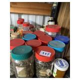 VARIOUS CONTAINERS INCLUDING NAILS, NUTS, BOLTS,