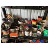 VARIOUS CONTAINERS OF EYE BOLTS, SCREWS, COTTER