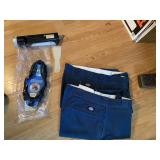 DICKIE 36 WAIST SHORTS, SHOE COVERS