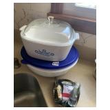 CORNING BAKING DISH, FOOD STORAGE