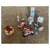 CHRISTMAS ORNAMENTS W/ SANTA ON MOTORCYCLE