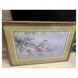 ORIENTAL FRAMED PRINT SIGNED LR