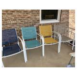 4 STACKING LAWN CHAIRS