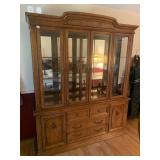 BERNHARDT CHINA CABINET MIRRORED BACK LIGHT UP