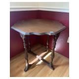 WALNUT OCTAGON CROSS MEMBER TABLE