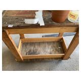 HOMEMADE SHOP CAR OUT OF WOOD VERY STURDY ROLLS