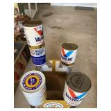 5 CANS VINTAGE OIL FULL