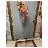 WIND CHIMES W/ FLOWERS AND IRON STAND