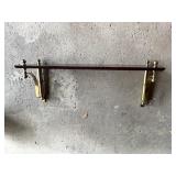 WALL SHELF WITH BRASS PLATE RAIL