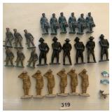 SMALL METAL SOLDIERS ASSORTED COLORS