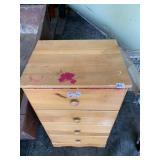 FOUR DRAWER WOOD DRESSER SMALL