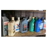 SHELF INCLUDING CASTROL MOTORCYCLE ENGINE OIL,