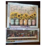 SUNFLOWERS AND LAST SUPPER READY TO FRAME